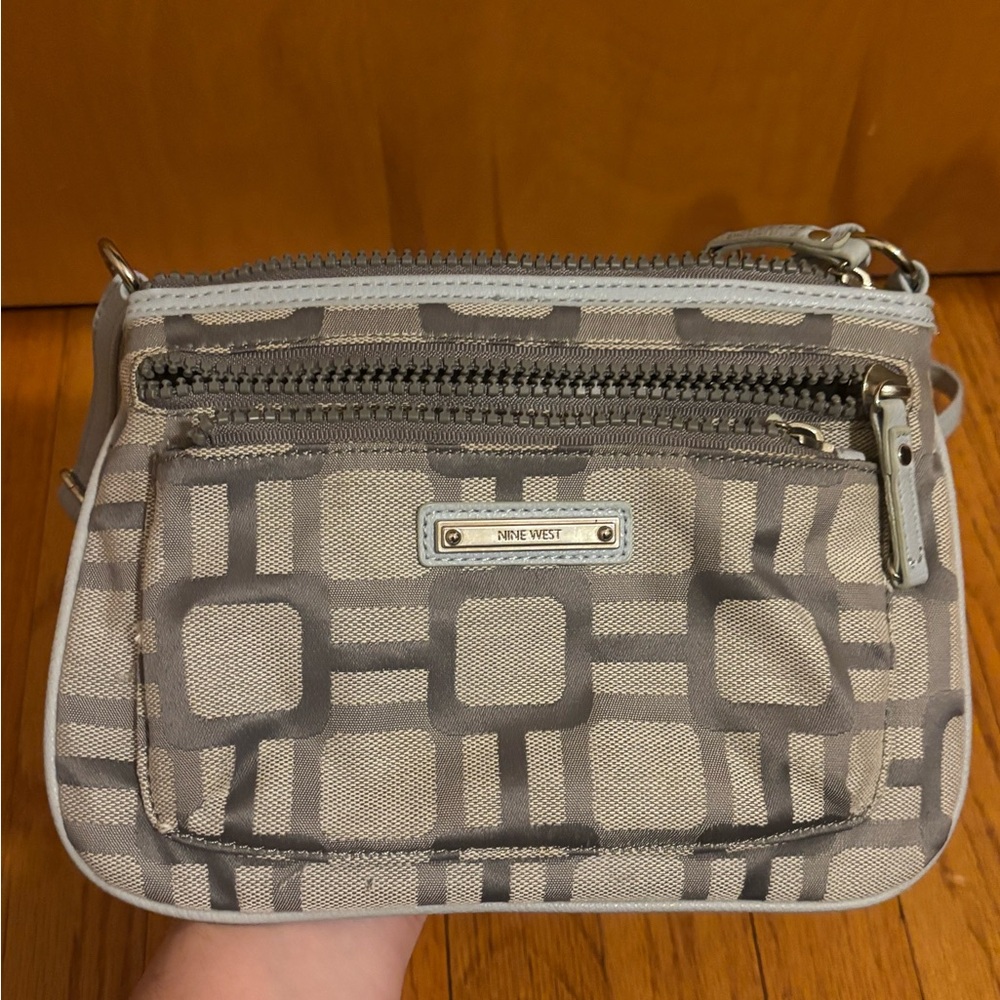 Nine West Beige and Gray Crossbody Bag